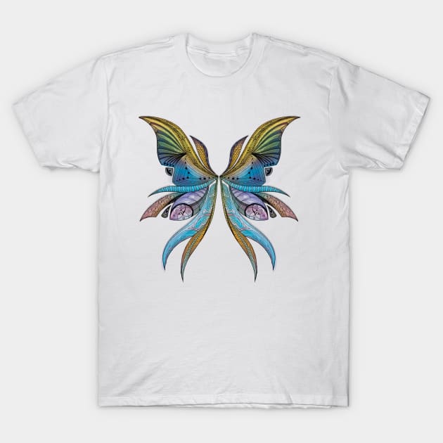 Fairy Wing Zentangle 1 T-Shirt by DreamBlight Illustrations